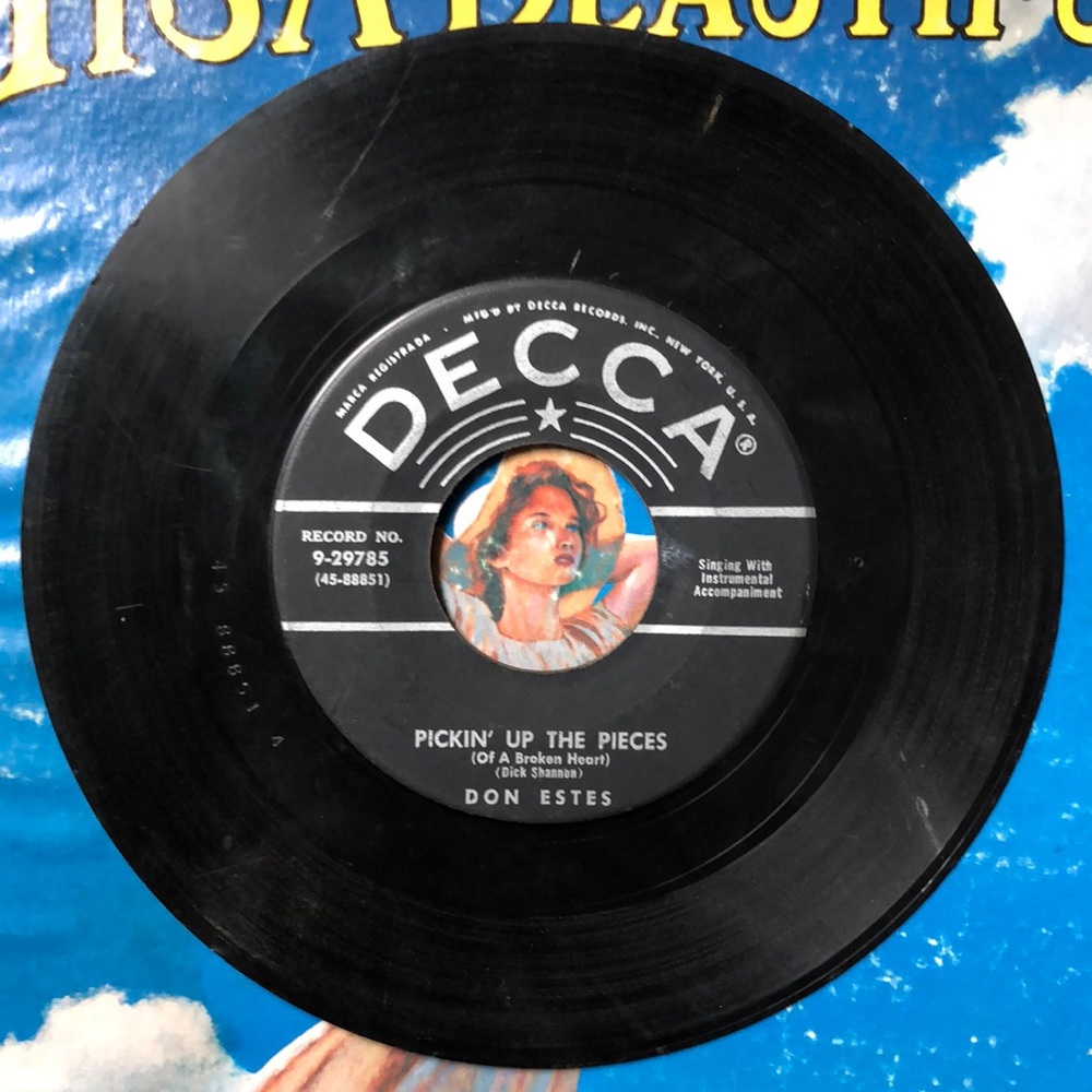 Don Estes Pickin' Up The Pieces Vinyl 45 Record '56